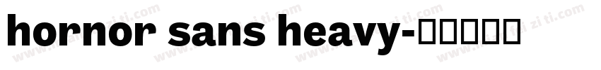 hornor sans heavy字体转换